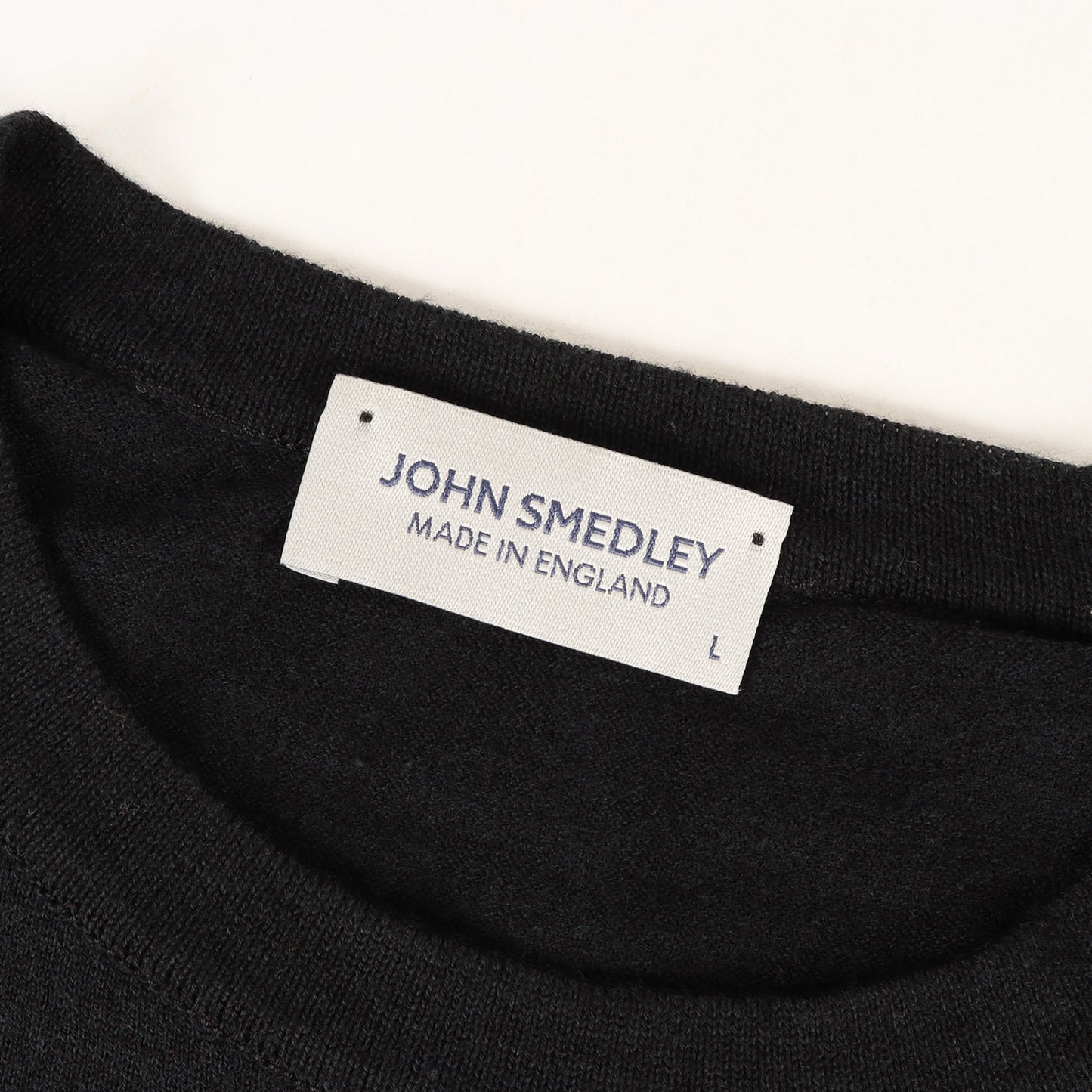 メランジ ハイゲージ ウール コットン ショートスリーブ ニット セーター / MADE IN ENGLAND