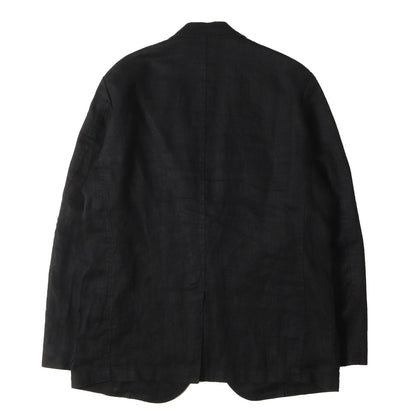 24SS スエードヘンプ 2B テーラード ジャケット (Jet Black Suede Hemp Jacket)