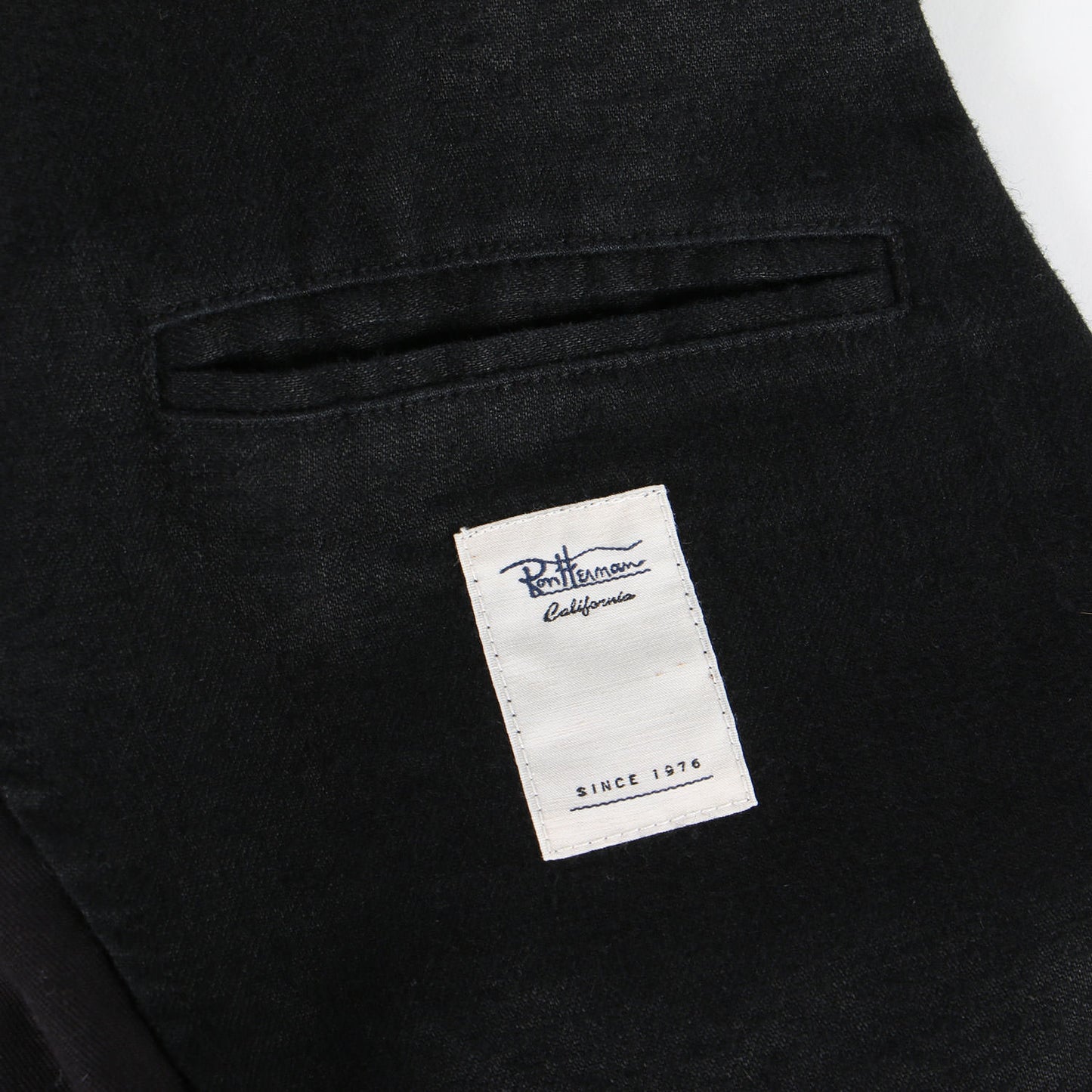 24SS スエードヘンプ 2B テーラード ジャケット (Jet Black Suede Hemp Jacket)