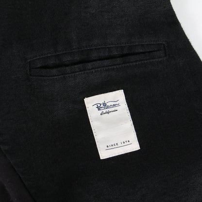 24SS スエードヘンプ 2B テーラード ジャケット (Jet Black Suede Hemp Jacket)