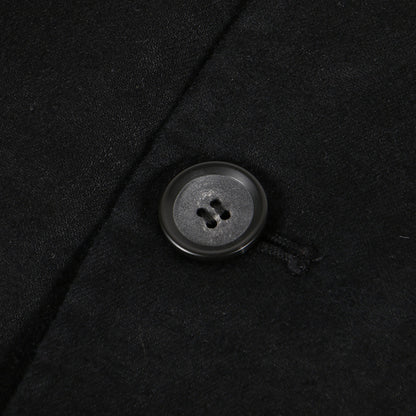 24SS スエードヘンプ 2B テーラード ジャケット (Jet Black Suede Hemp Jacket)