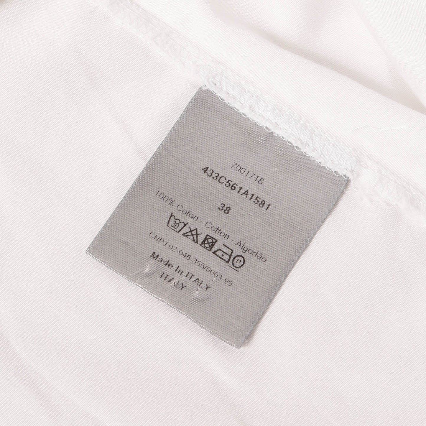 24SS CDボタン ポプリン ドレスシャツ
