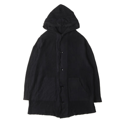 裏毛 変型 ダブルジップ パーカー コート / POUR HOMME
