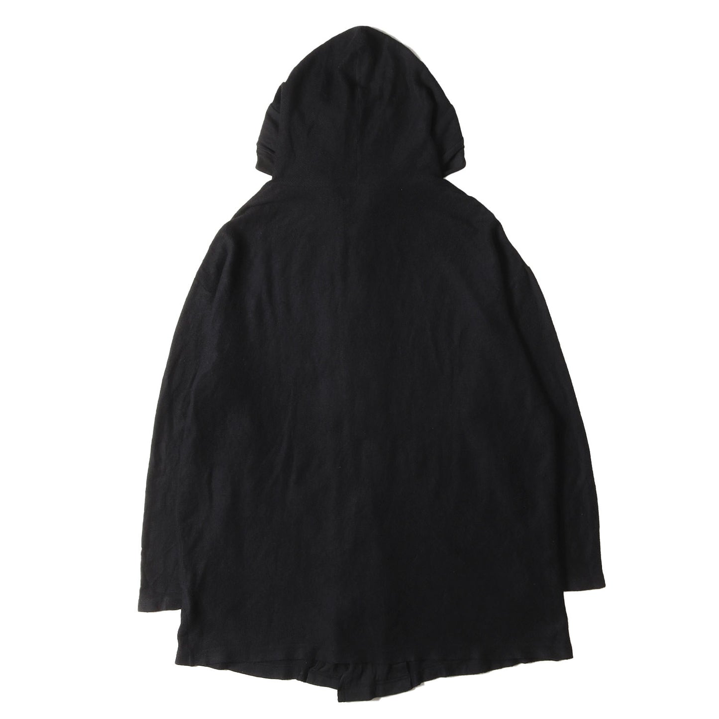 裏毛 変型 ダブルジップ パーカー コート / POUR HOMME