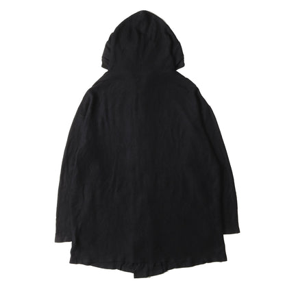 裏毛 変型 ダブルジップ パーカー コート / POUR HOMME