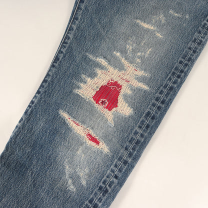 ヴィンテージ リペア加工 デニム パンツ (S965)