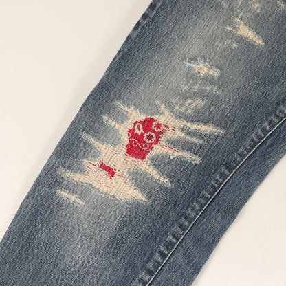 ヴィンテージ リペア加工 デニム パンツ (S965)