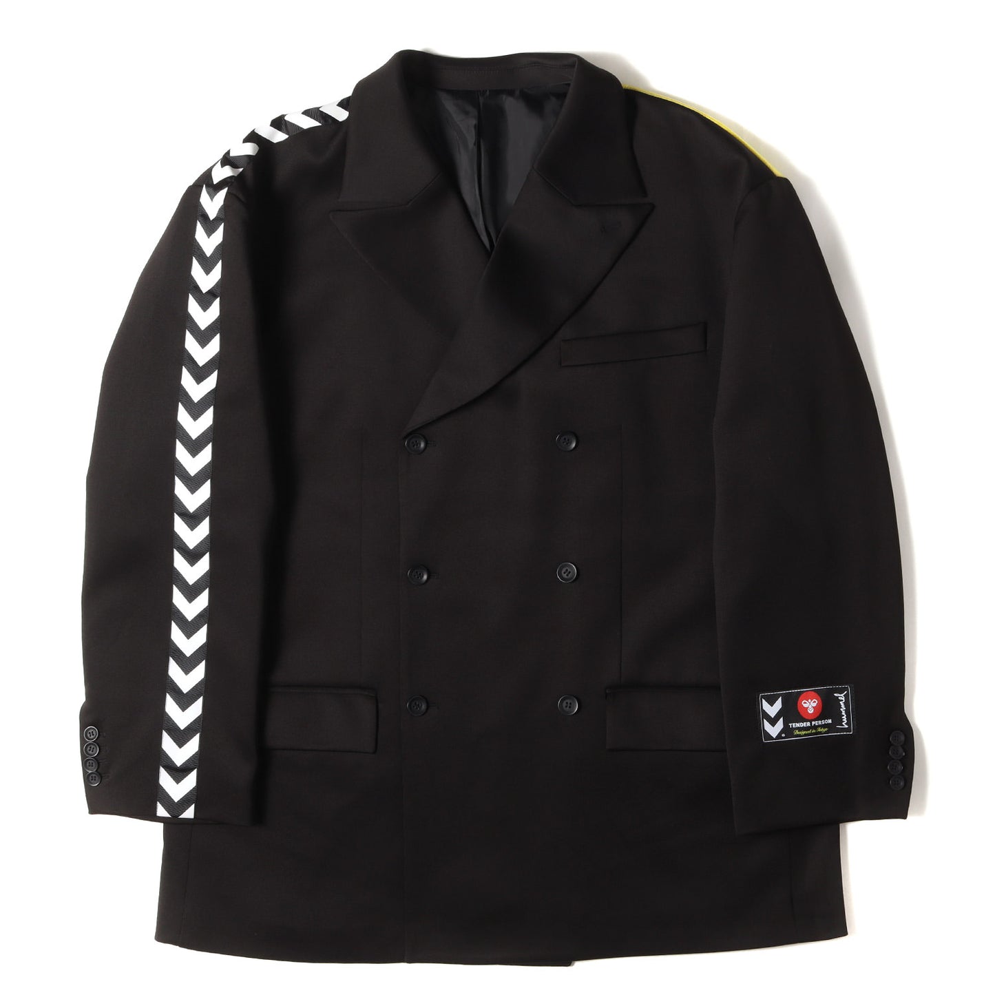 × hummel ジャージー ダブルブレスト 6B テーラード ジャケット