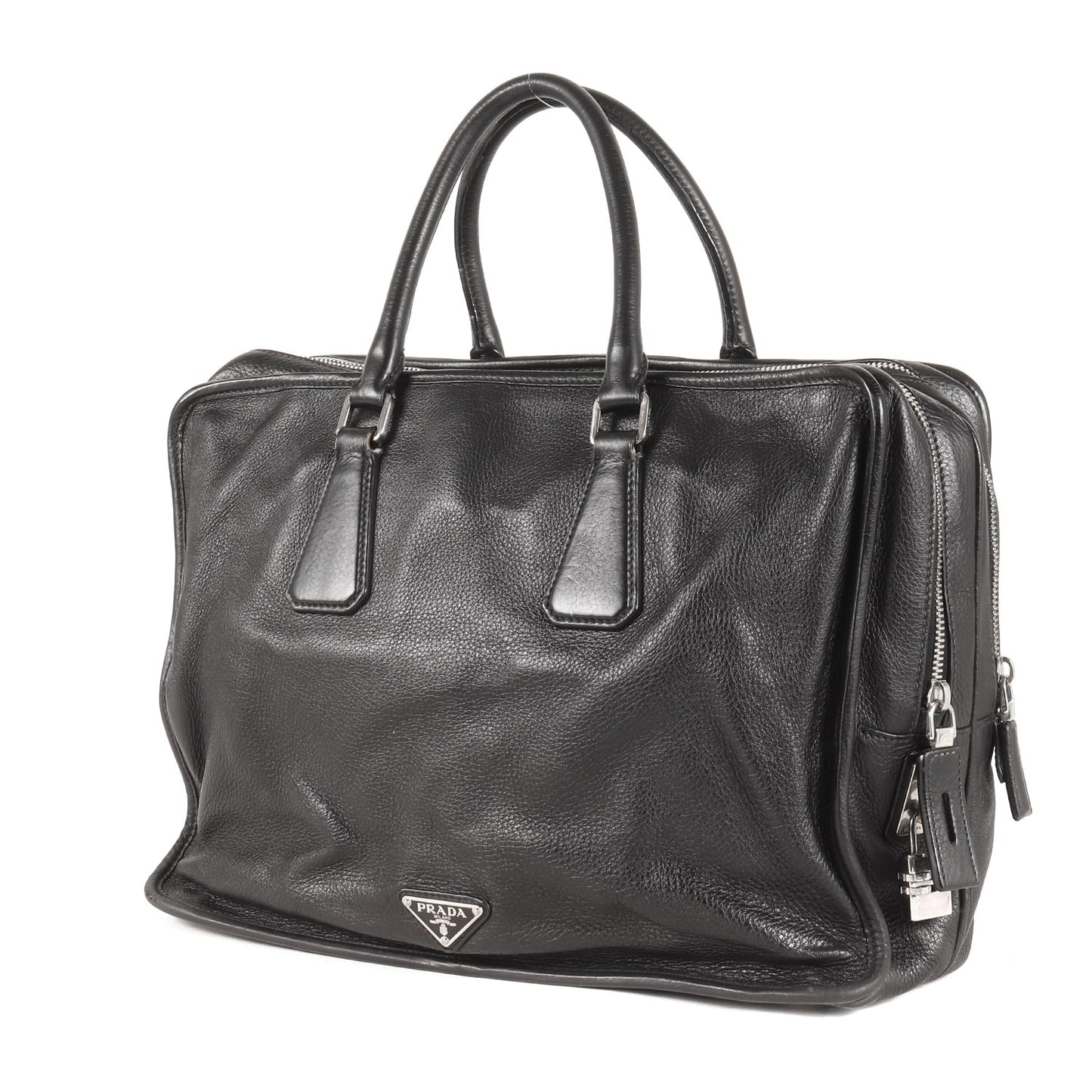 トライアングルロゴプレート ヴィッテロダイノレザー ブリーフケース