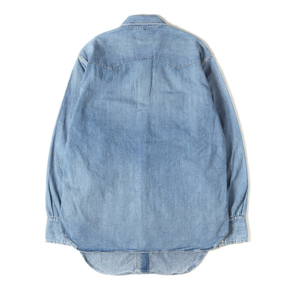 25SS デニム ウエスタン シャツ (SHORTHORN SAWTOOTH INDIGO COSMOS)