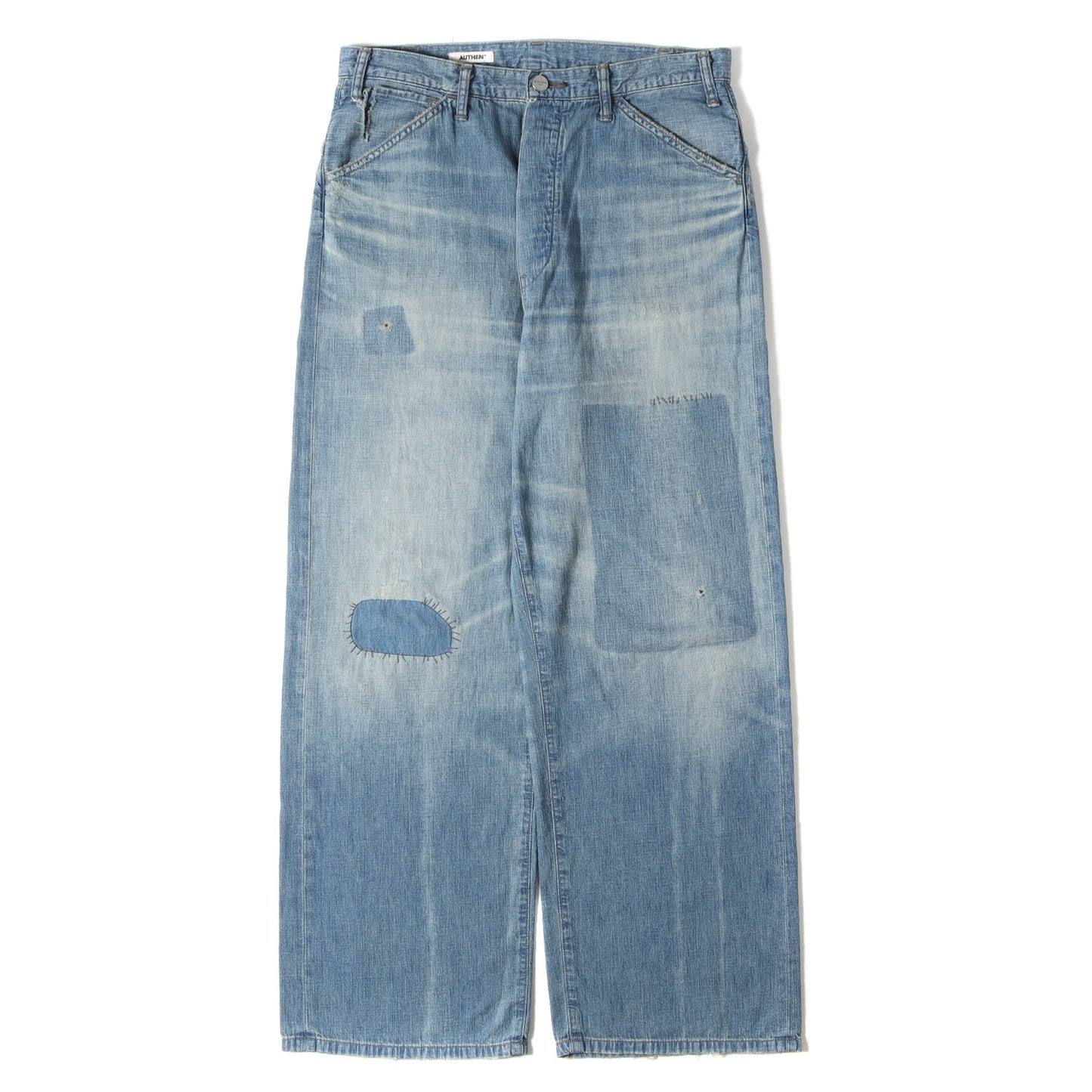 リペア加工 ワイド ロガー デニムパンツ (VINTAGE WIDE LEG LW)