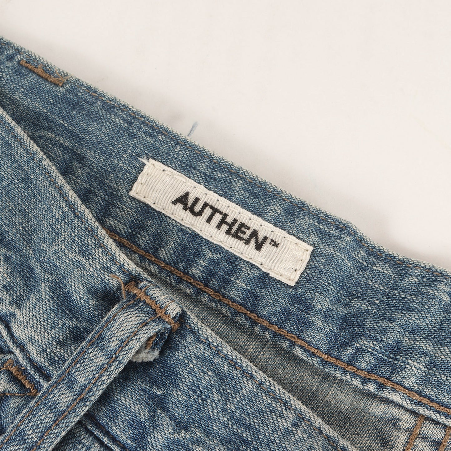 リペア加工 ワイド ロガー デニムパンツ (VINTAGE WIDE LEG LW)