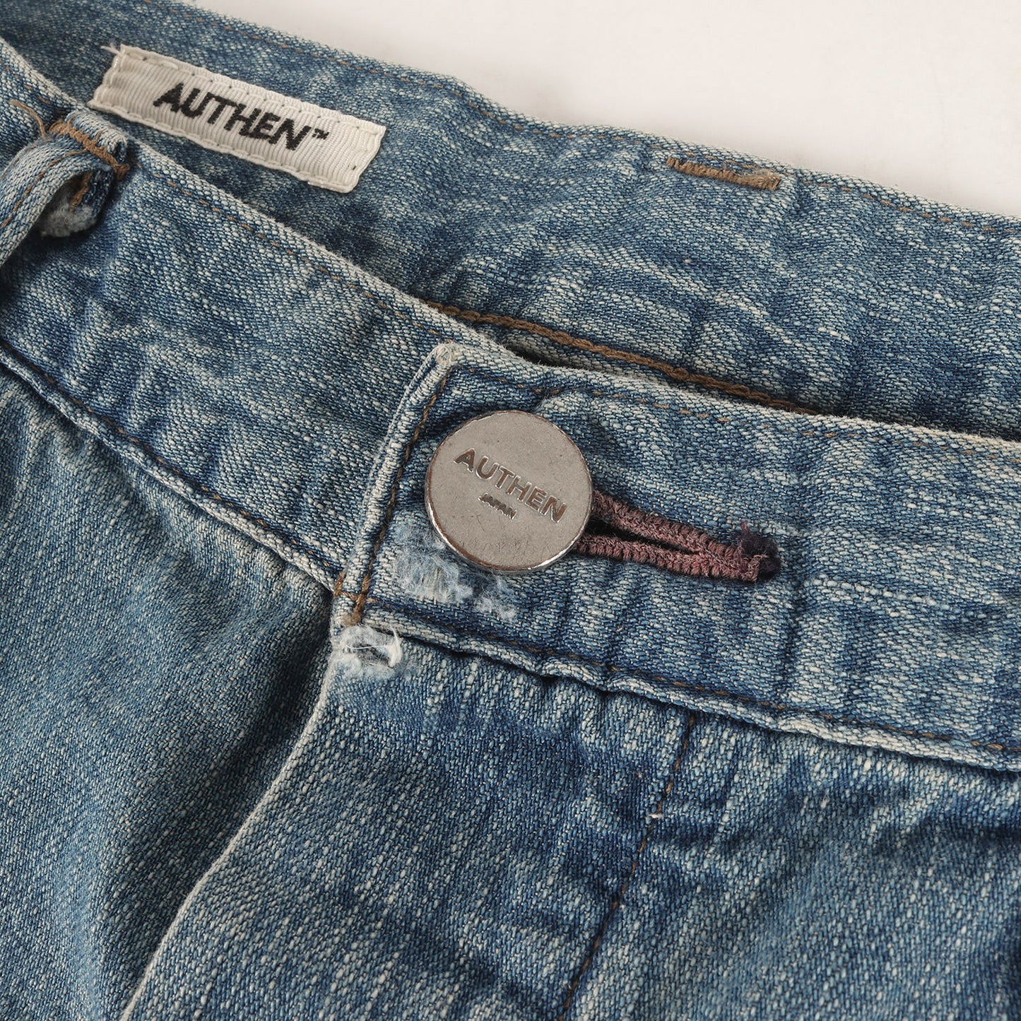 リペア加工 ワイド ロガー デニムパンツ (VINTAGE WIDE LEG LW)