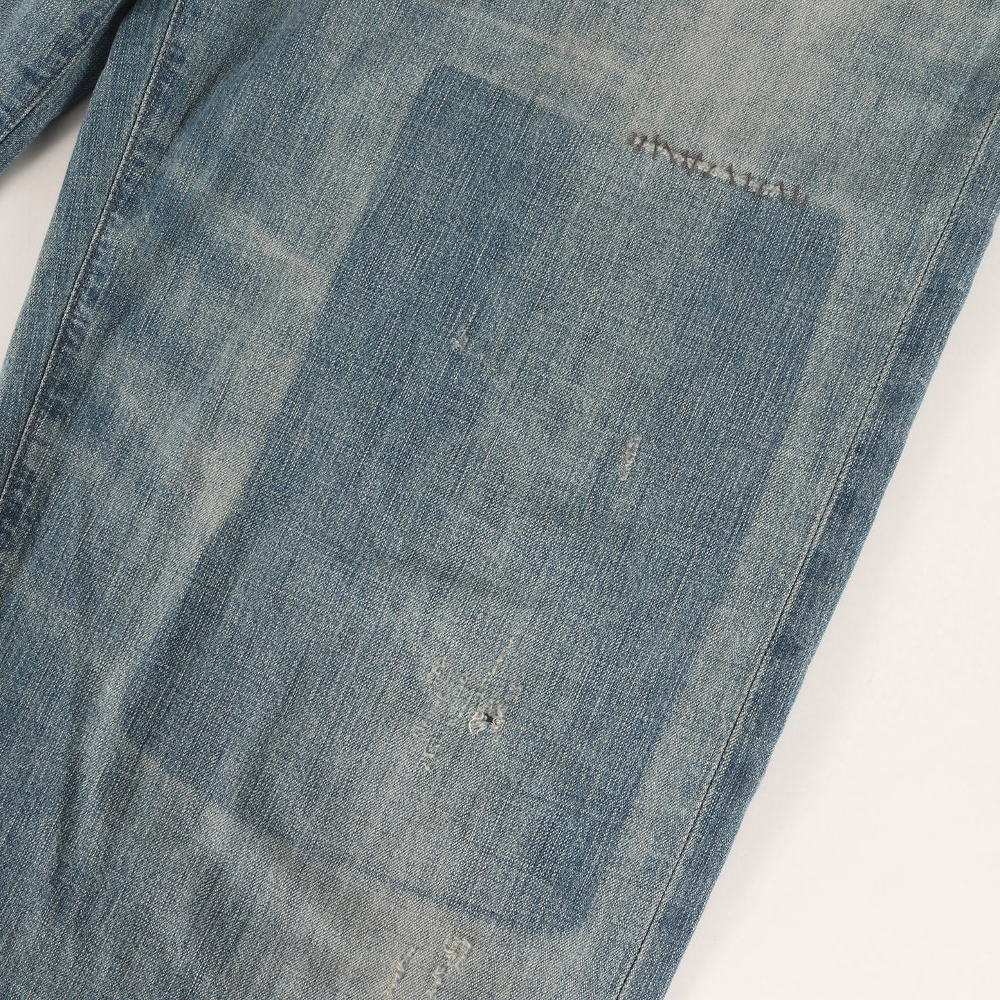 リペア加工 ワイド ロガー デニムパンツ (VINTAGE WIDE LEG LW)