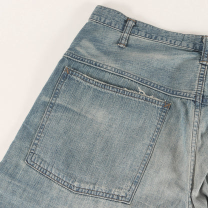 リペア加工 ワイド ロガー デニムパンツ (VINTAGE WIDE LEG LW)