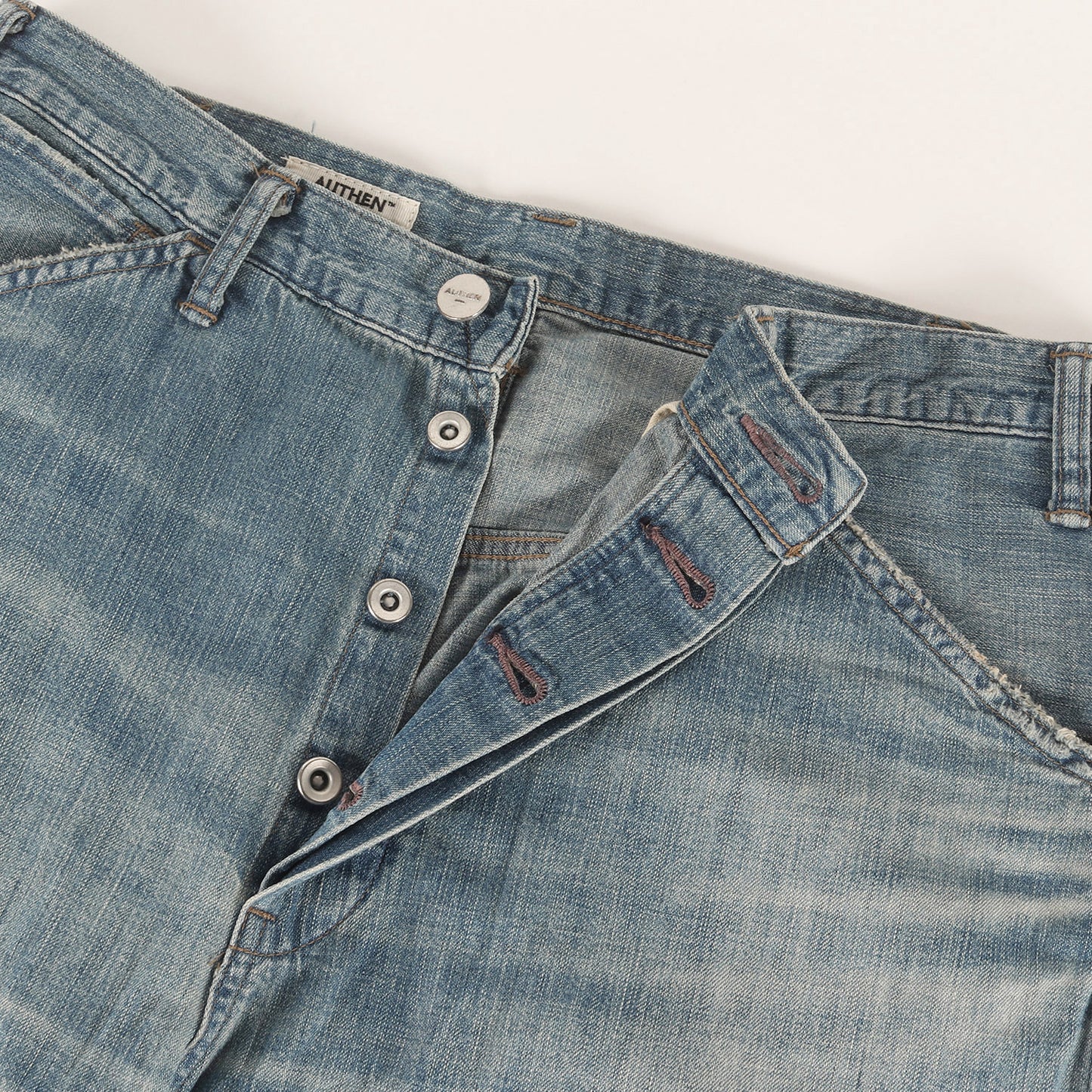 リペア加工 ワイド ロガー デニムパンツ (VINTAGE WIDE LEG LW)