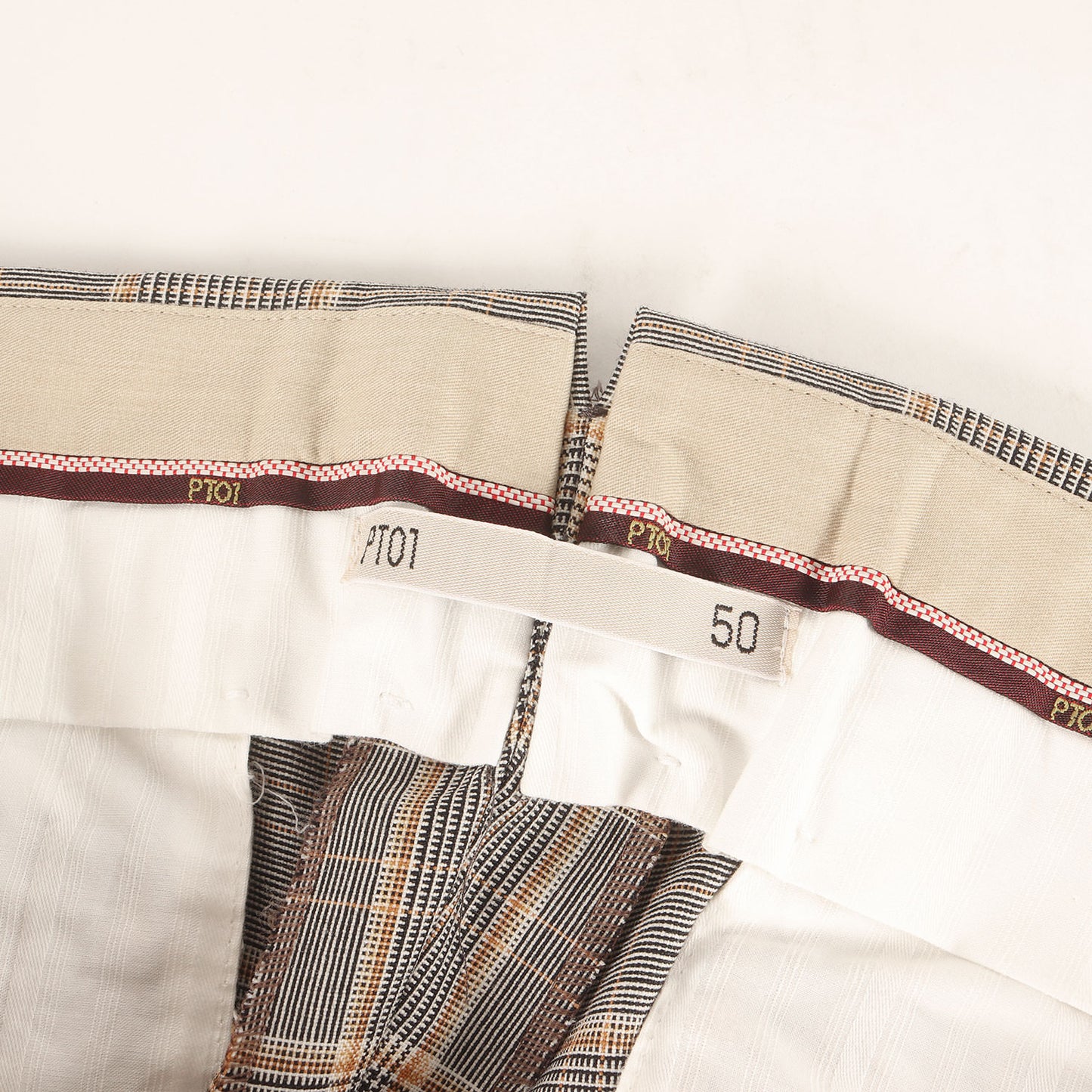 22SS ワンタック グレンチェック ストレッチ トラウザー スラックス パンツ