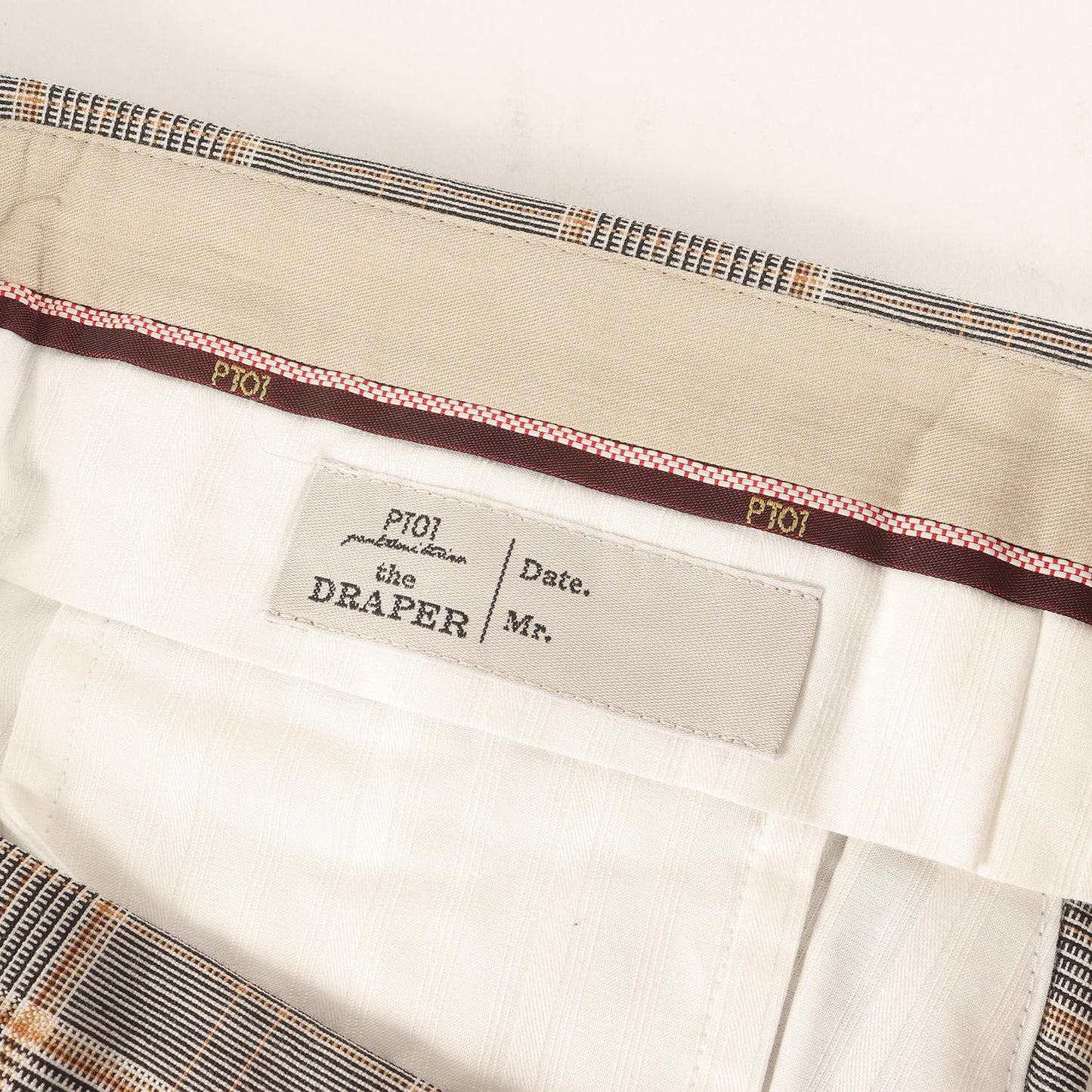 22SS ワンタック グレンチェック ストレッチ トラウザー スラックス パンツ