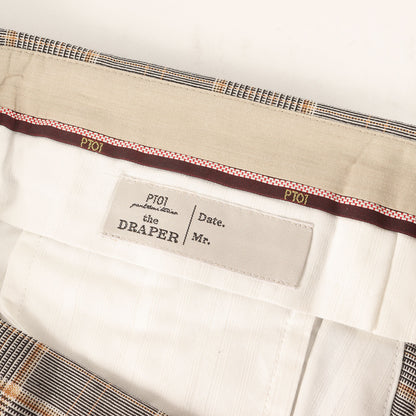 22SS ワンタック グレンチェック ストレッチ トラウザー スラックス パンツ