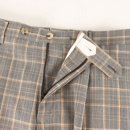 22SS ワンタック グレンチェック ストレッチ トラウザー スラックス パンツ