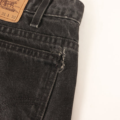 90s テーパード ブラックデニム パンツ (505 REGULAR FIT STRAIGHT LEG) / MADE IN USA