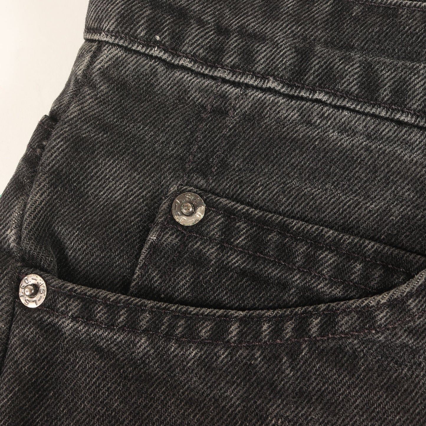 90s テーパード ブラックデニム パンツ (505 REGULAR FIT STRAIGHT LEG) / MADE IN USA