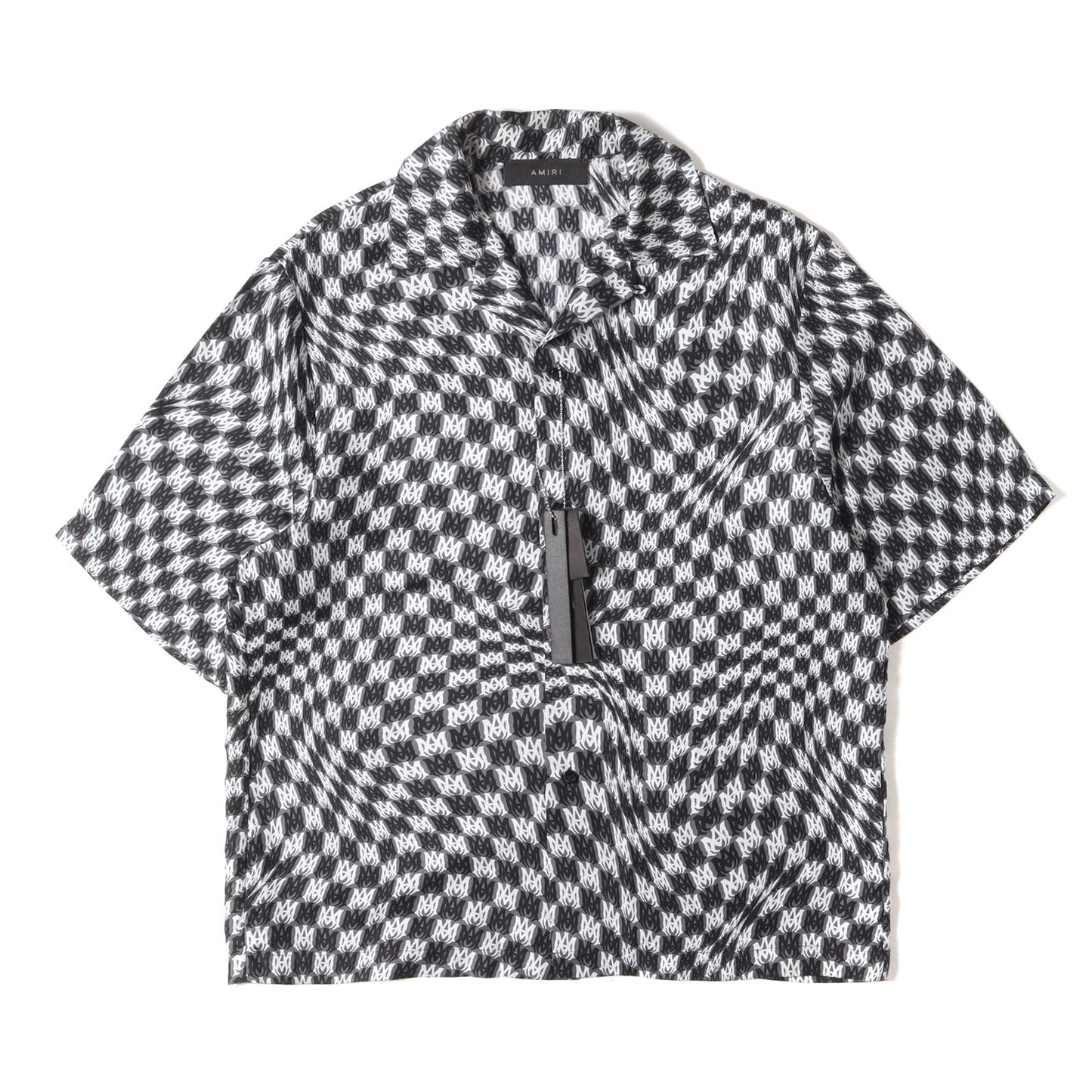 23AW ウェービー ロゴ シルク ショートスリーブ シャツ (WAVY MA SS SILK SHIRT)