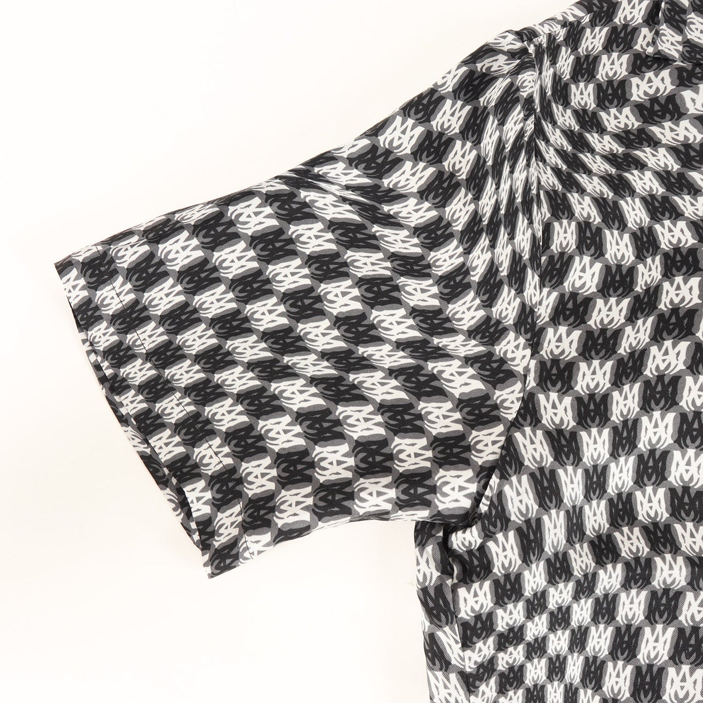 23AW ウェービー ロゴ シルク ショートスリーブ シャツ (WAVY MA SS SILK SHIRT)