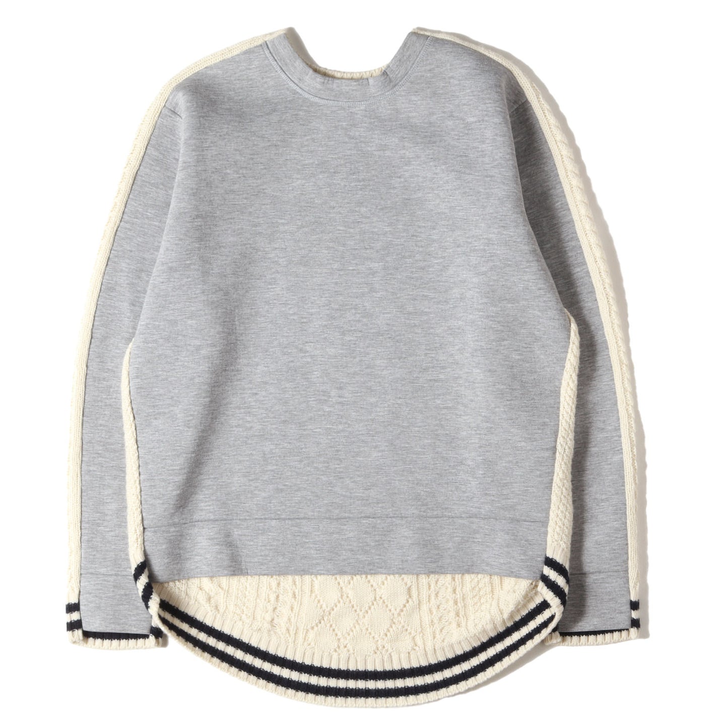 ファブリック ミックス クルーネック ニット セーター (FABRIC MIX CREWNECK KNIT)