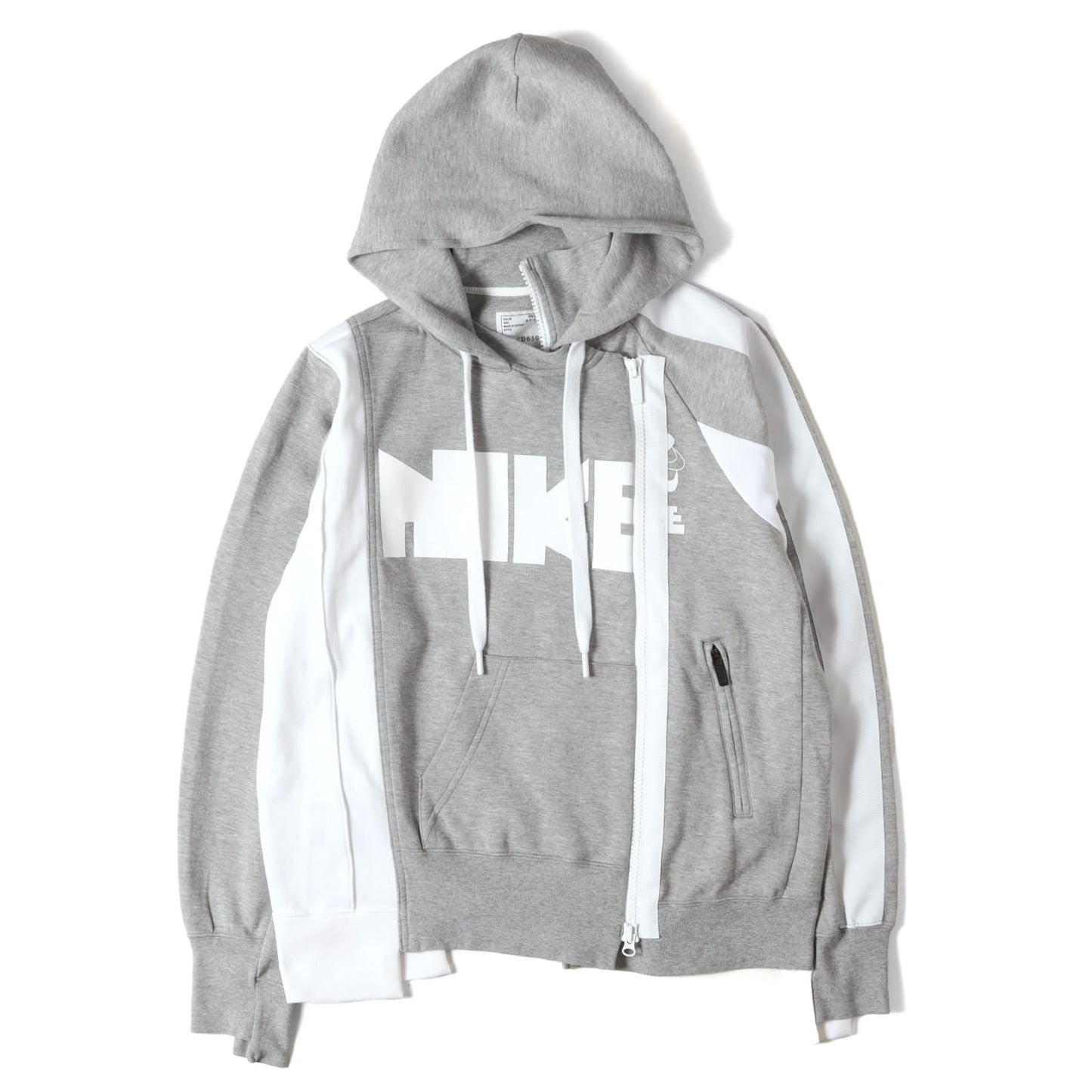 × NIKE 再構築 スウェット ダブルジップ パーカー