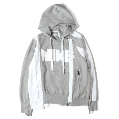 × NIKE 再構築 スウェット ダブルジップ パーカー
