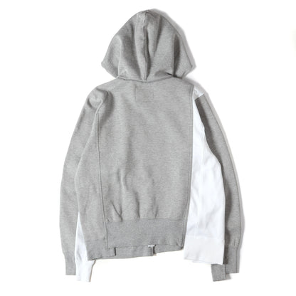 × NIKE 再構築 スウェット ダブルジップ パーカー