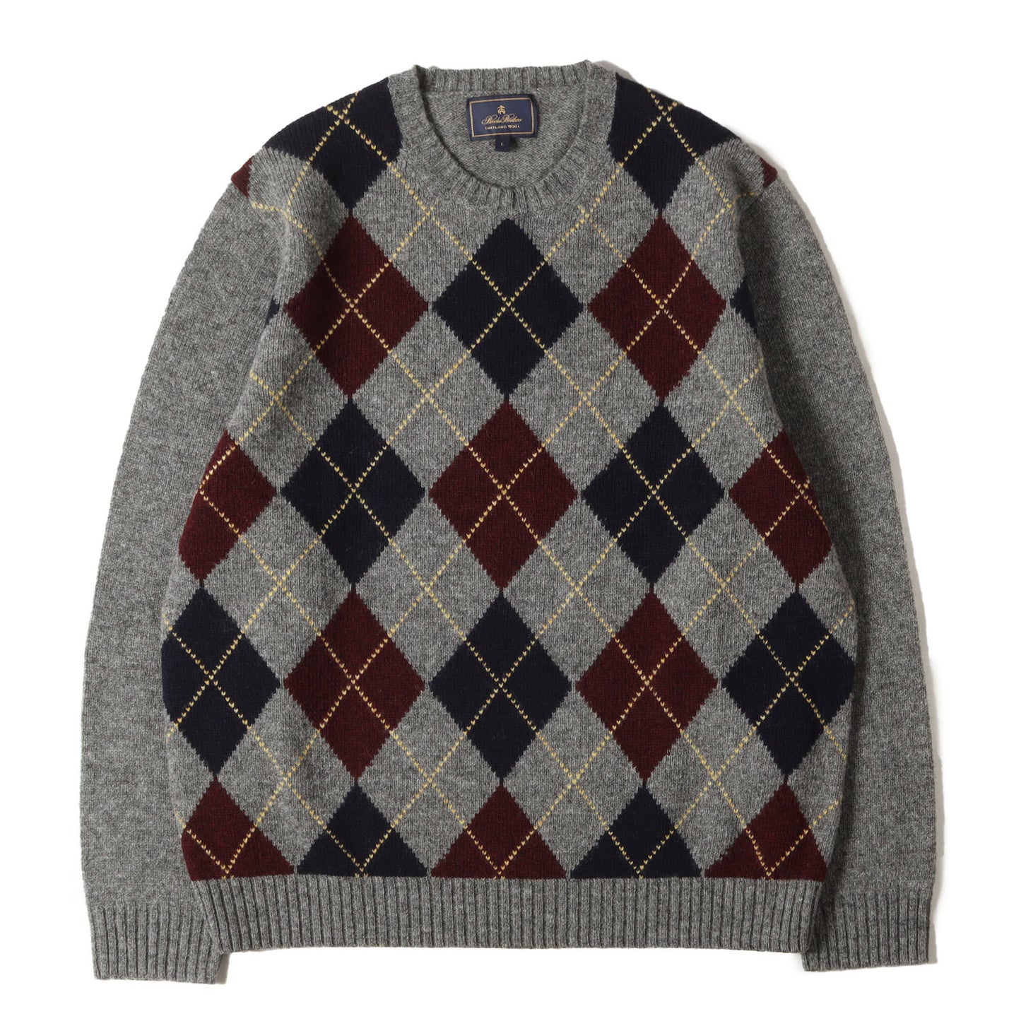 アーガイル シェットランドウール ニット セーター / SHETLAND WOOL