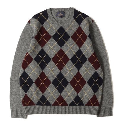 アーガイル シェットランドウール ニット セーター / SHETLAND WOOL
