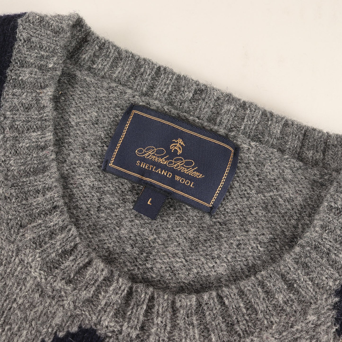 アーガイル シェットランドウール ニット セーター / SHETLAND WOOL