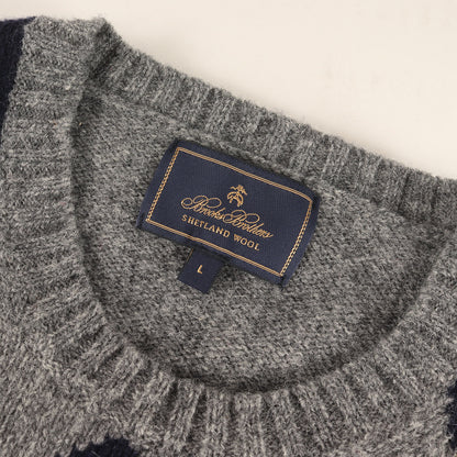 アーガイル シェットランドウール ニット セーター / SHETLAND WOOL