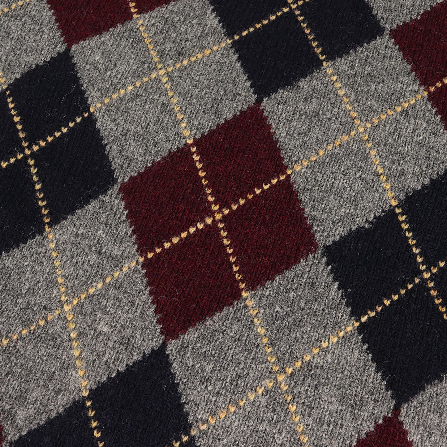 アーガイル シェットランドウール ニット セーター / SHETLAND WOOL