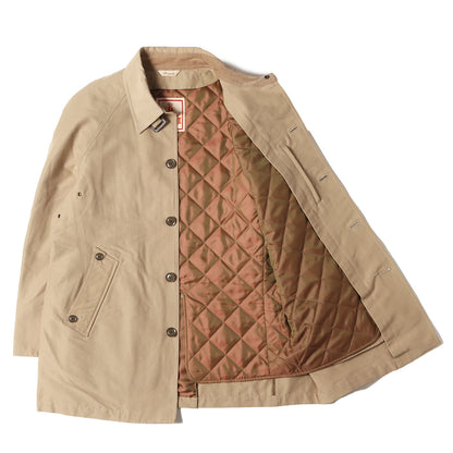取り外し可能キルティングライナー付き ステンカラーコート