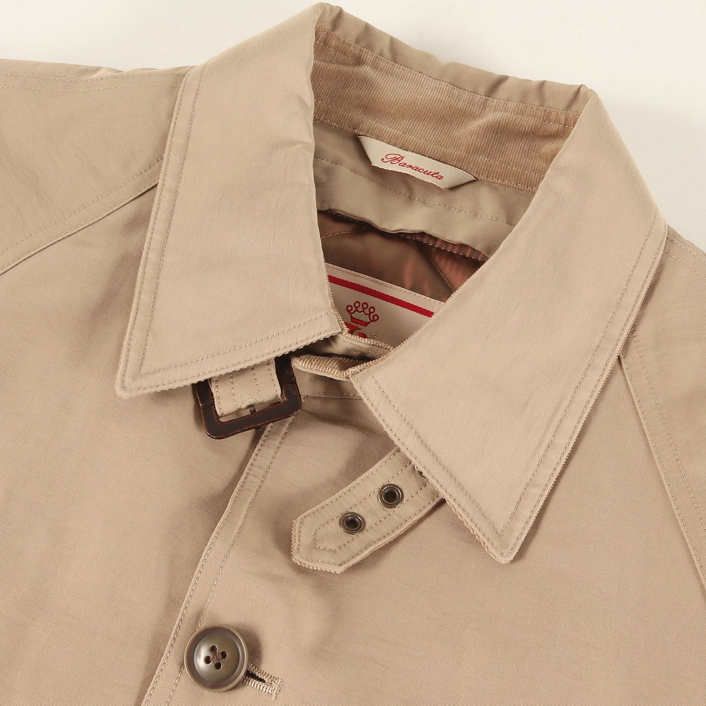 取り外し可能キルティングライナー付き ステンカラーコート