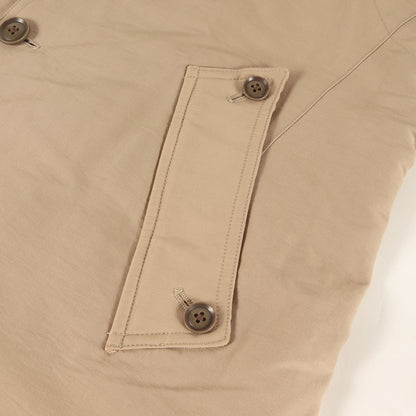 取り外し可能キルティングライナー付き ステンカラーコート