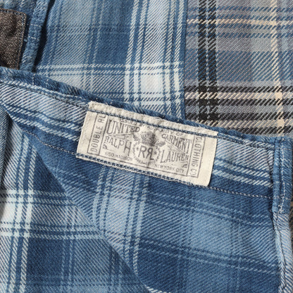 LIMITED EDITION 112着限定 刺し子 インディゴ染め パッチワーク フランネル シャツ