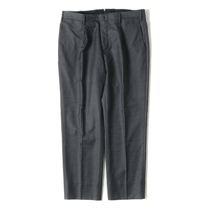 近年モデル ワンタック シャークスキン トラウザー スラックス パンツ / SLIM FIT