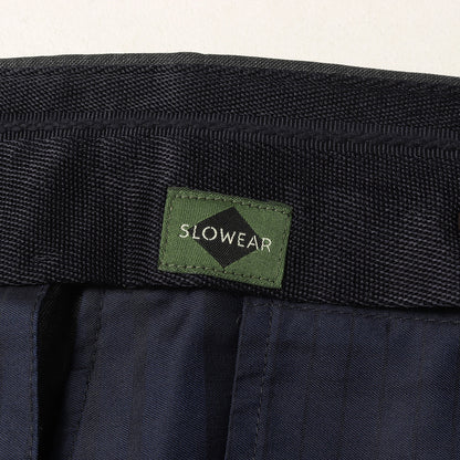 近年モデル ワンタック シャークスキン トラウザー スラックス パンツ / SLIM FIT