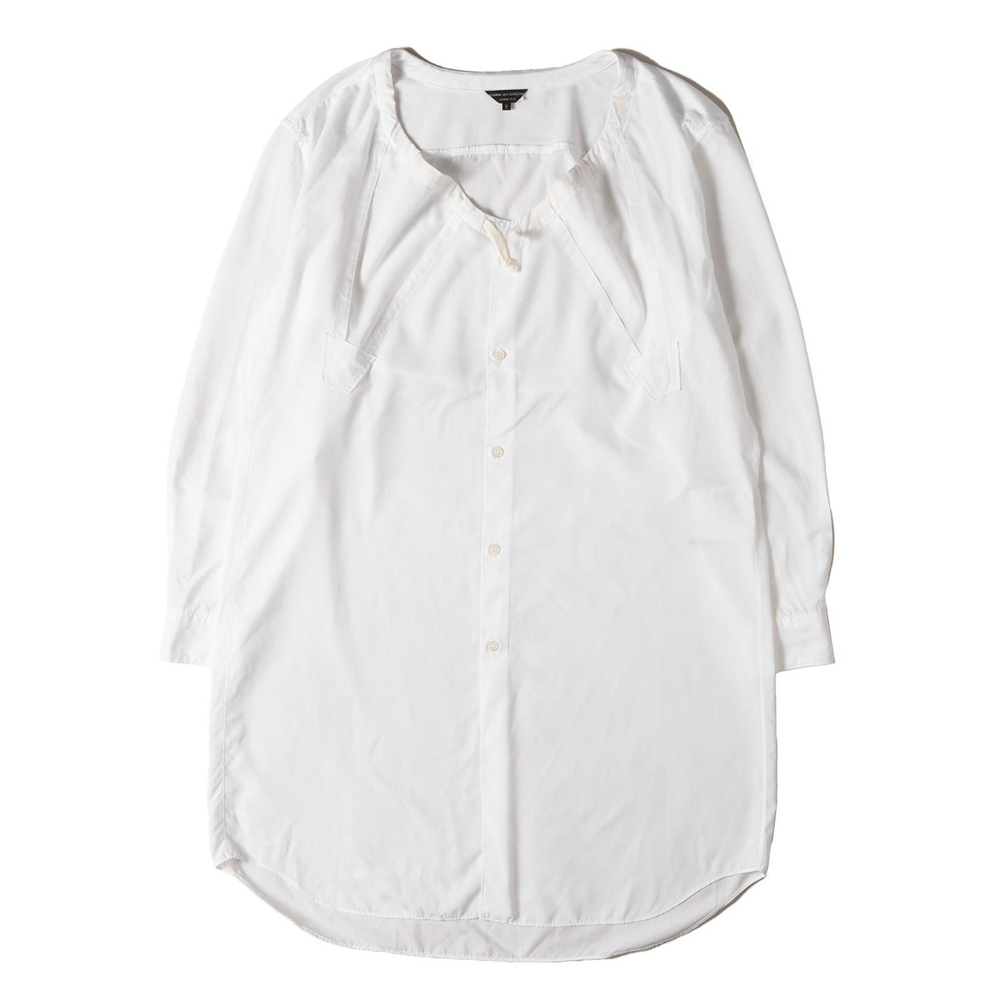 25AW ノーカラー ロング シャツ
