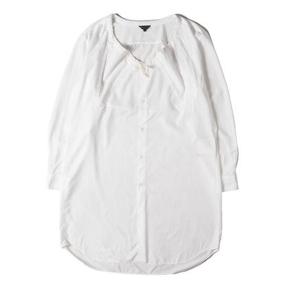 25AW ノーカラー ロング シャツ