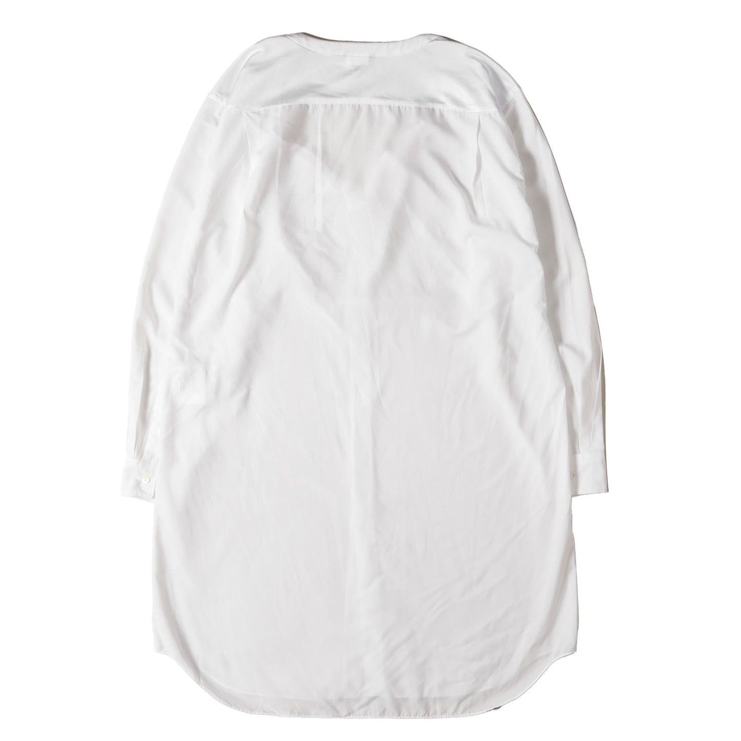 25AW ノーカラー ロング シャツ