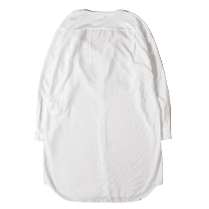 25AW ノーカラー ロング シャツ