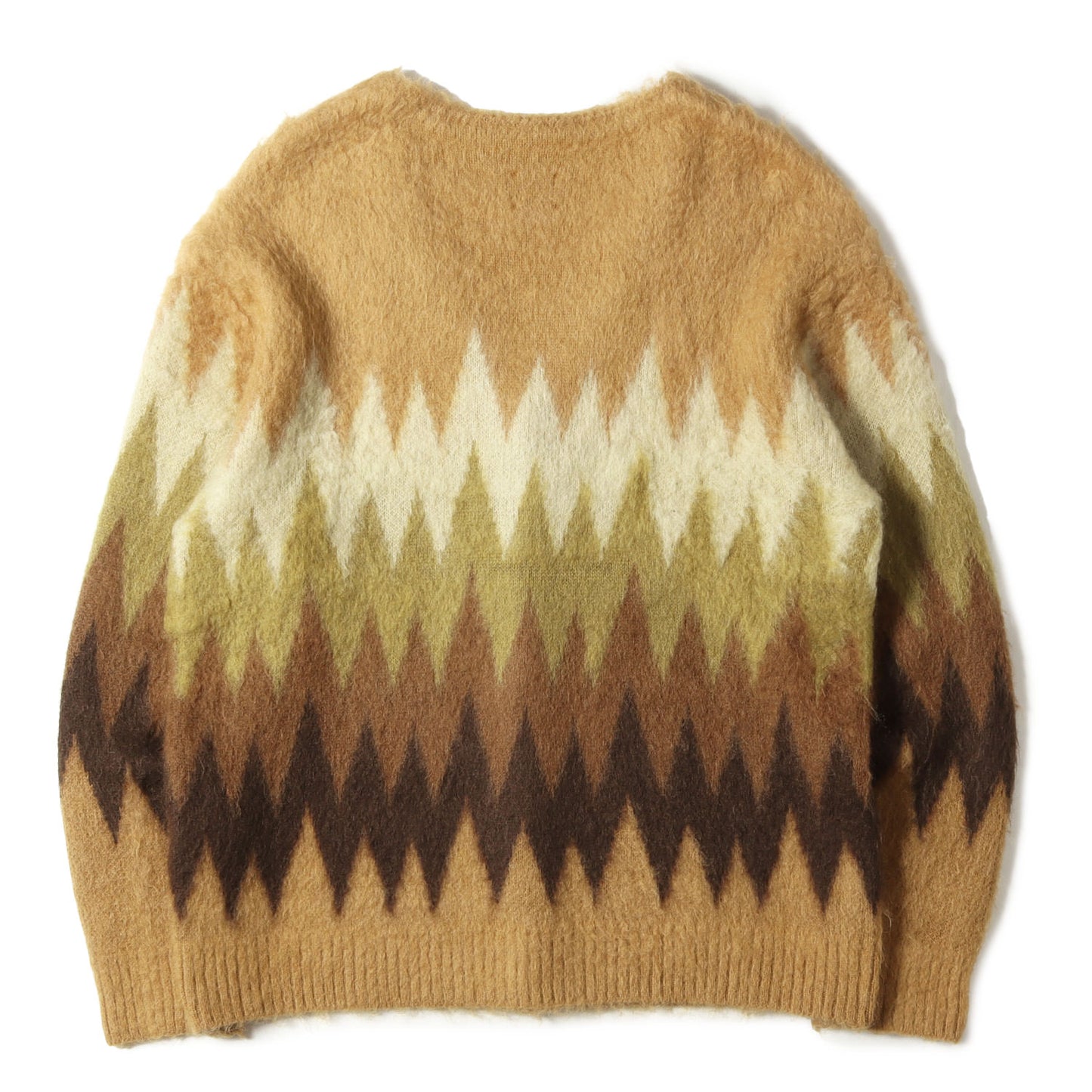 22AW ジグザグ Vネック モヘア ニット カーディガン (Mohair Cardigan Zigzag)