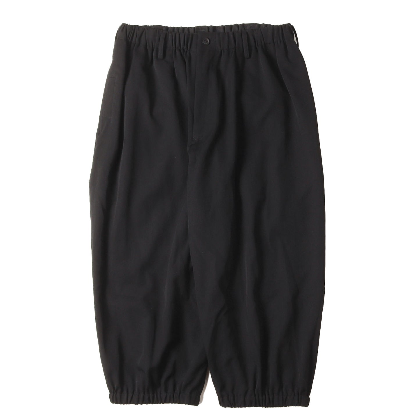 24SS ウールギャバ クロップド イージー パンツ (GABARDINE U-GATHER CROPPED PANTS)