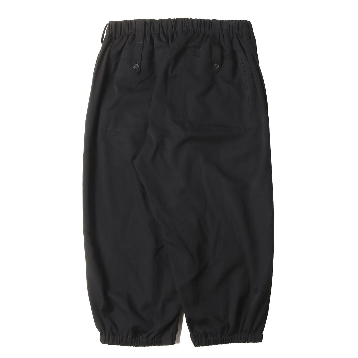 24SS ウールギャバ クロップド イージー パンツ (GABARDINE U-GATHER CROPPED PANTS)